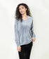 Women's Velour V-Neck Shirt